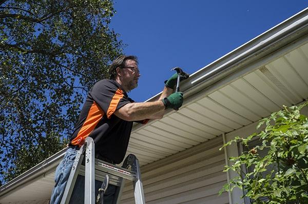 gutter repair the time to complete a gutter repair depends on the extent of the damage, but most repairs can be completed within a few hours